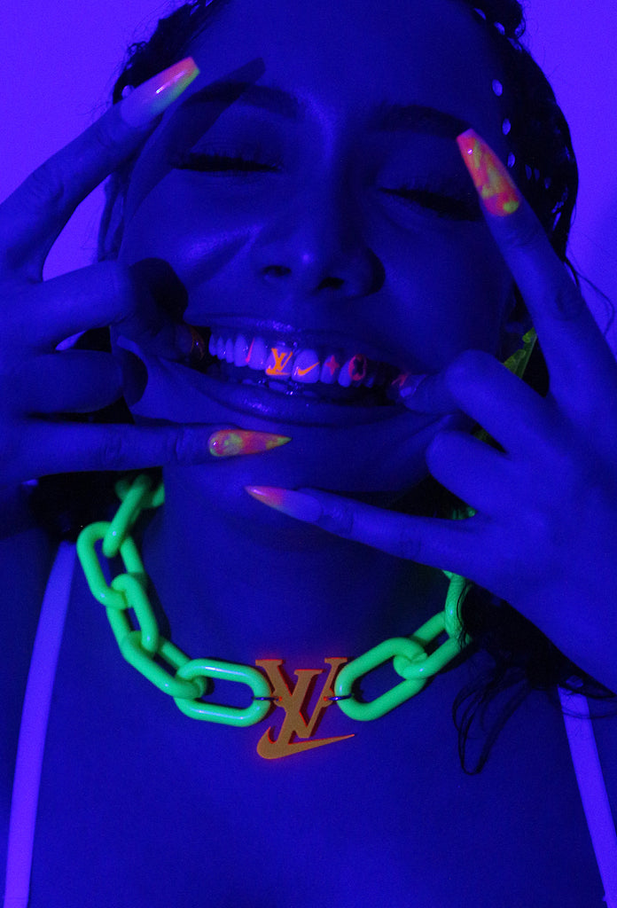 Neon Sporty Luxe Acrylic Choker - Amarachi Jewellery